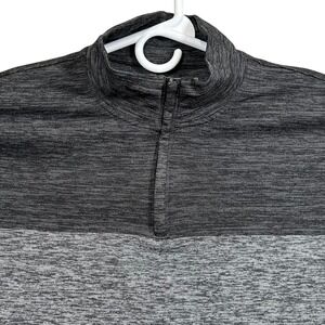 Marc Anthony Slim Fit Quarter Zip Pullover Grey Ombre Men's XL